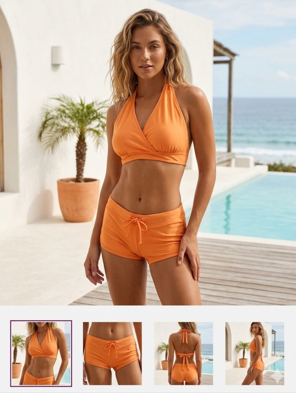 SPORTI SWIM WEAR SIZE M 2 PIECE IN A BEAUTIFUL ORANGE 🍊